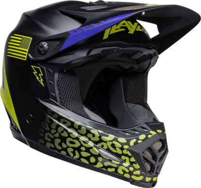 BELL 2024 MOTO-9 MIPS YOUTH SLAYCO MATTE BLACK/HI-VIZ YELLOW HELMET