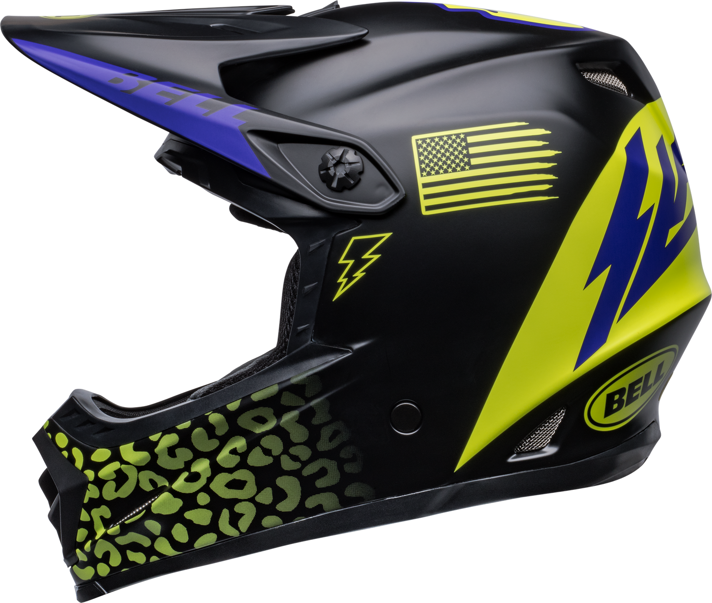 BELL 2024 MOTO-9 MIPS YOUTH SLAYCO MATTE BLACK/HI-VIZ YELLOW HELMET