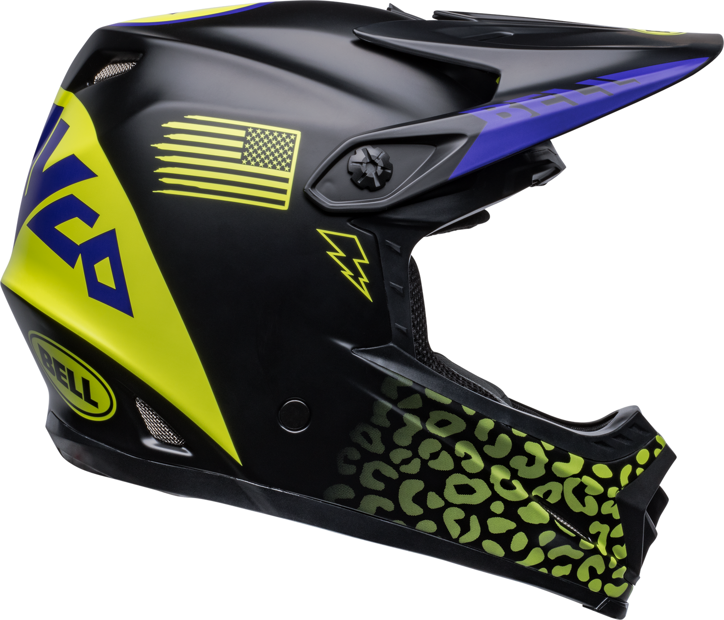 BELL 2024 MOTO-9 MIPS YOUTH SLAYCO MATTE BLACK/HI-VIZ YELLOW HELMET