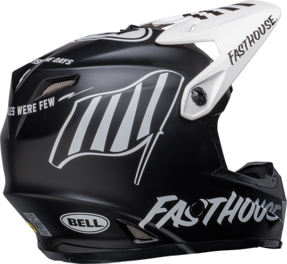 BELL 2024 MOTO-9 MIPS YOUTH FASTHOUSE FLYING COLOURS MATTE BLACK/WHITE HELMET