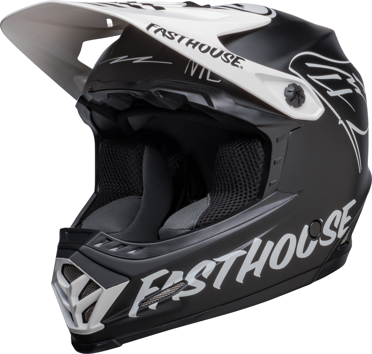 BELL 2024 MOTO-9 MIPS YOUTH FASTHOUSE FLYING COLOURS MATTE BLACK/WHITE HELMET