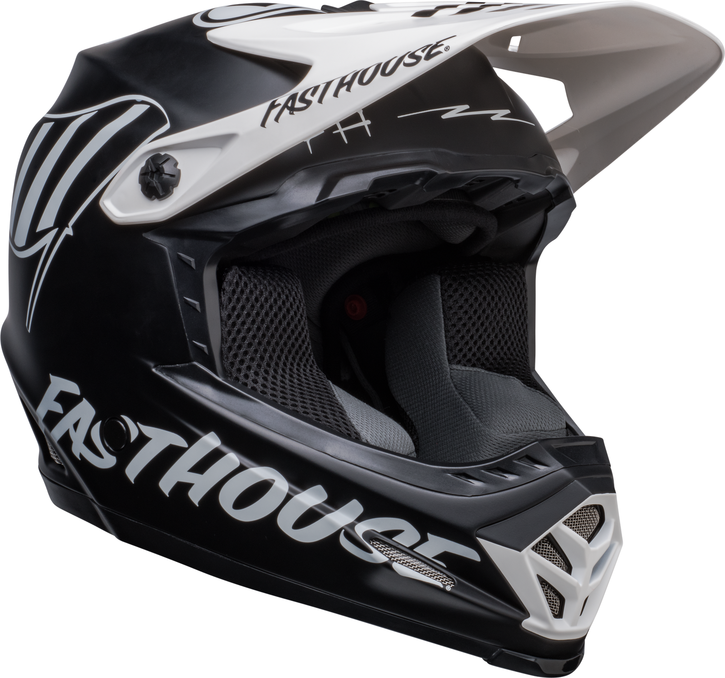 BELL 2024 MOTO-9 MIPS YOUTH FASTHOUSE FLYING COLOURS MATTE BLACK/WHITE HELMET