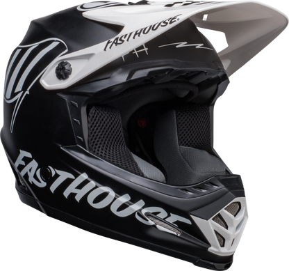 BELL 2024 MOTO-9 MIPS YOUTH FASTHOUSE FLYING COLOURS MATTE BLACK/WHITE HELMET