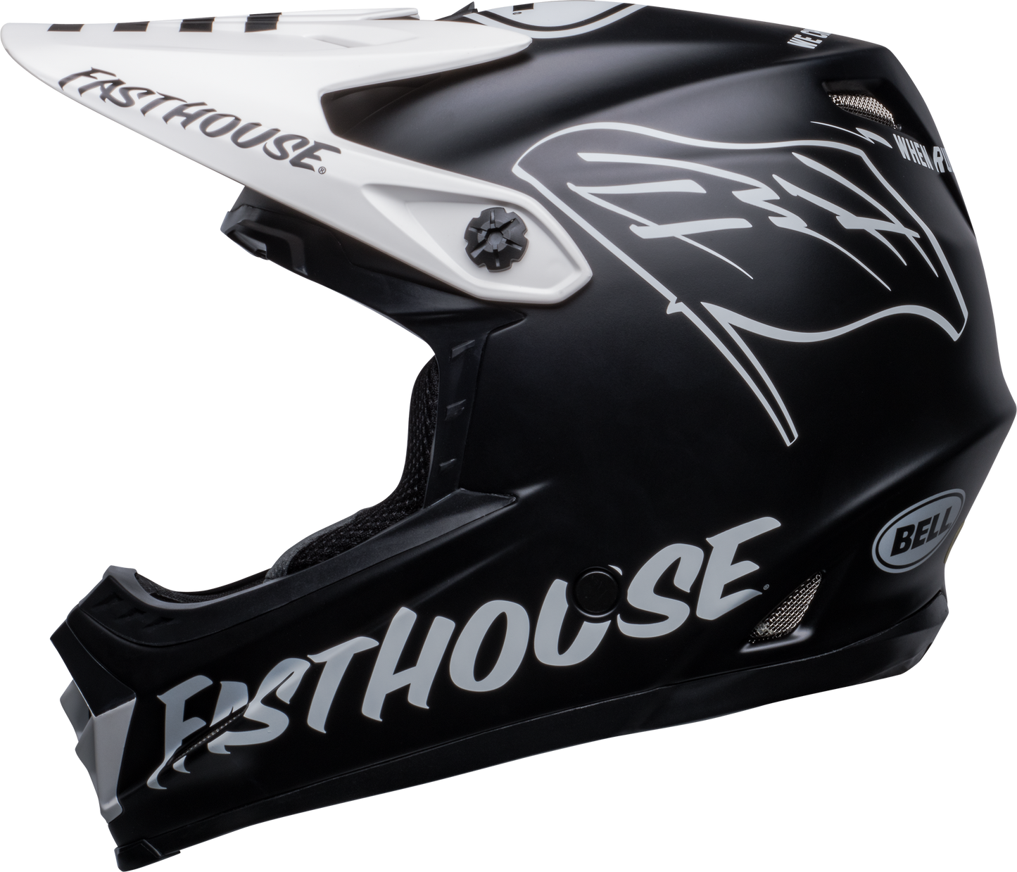 BELL 2024 MOTO-9 MIPS YOUTH FASTHOUSE FLYING COLOURS MATTE BLACK/WHITE HELMET