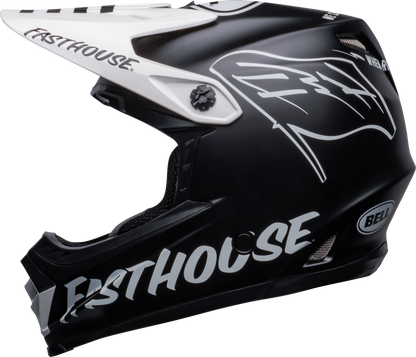 BELL 2024 MOTO-9 MIPS YOUTH FASTHOUSE FLYING COLOURS MATTE BLACK/WHITE HELMET