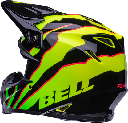 BELL MOTO-9S FLEX CLAW BLACK/GREEN HELMET