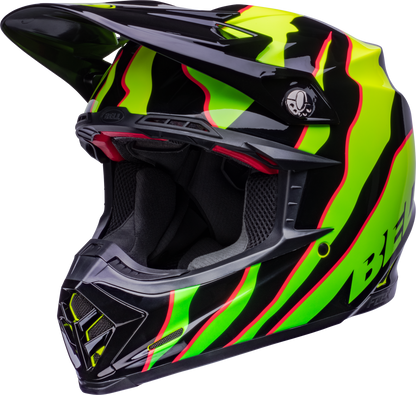 BELL MOTO-9S FLEX CLAW BLACK/GREEN HELMET