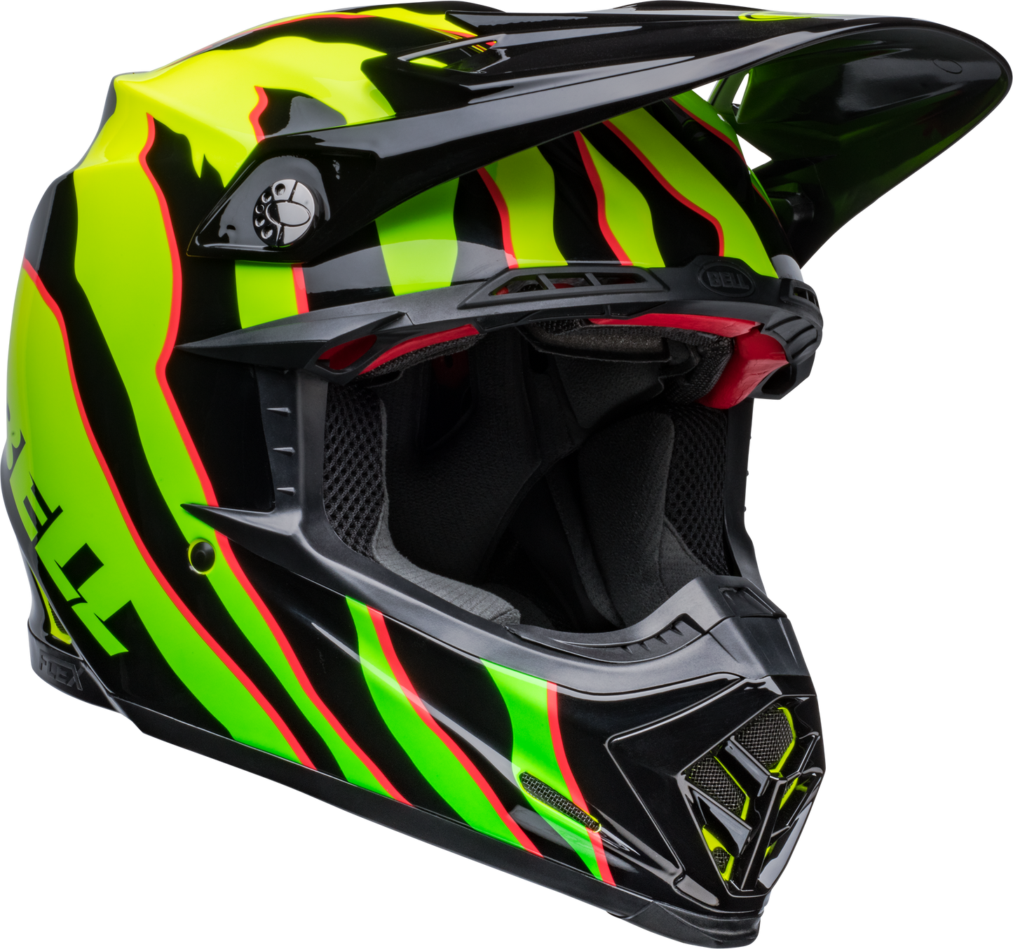 BELL MOTO-9S FLEX CLAW BLACK/GREEN HELMET