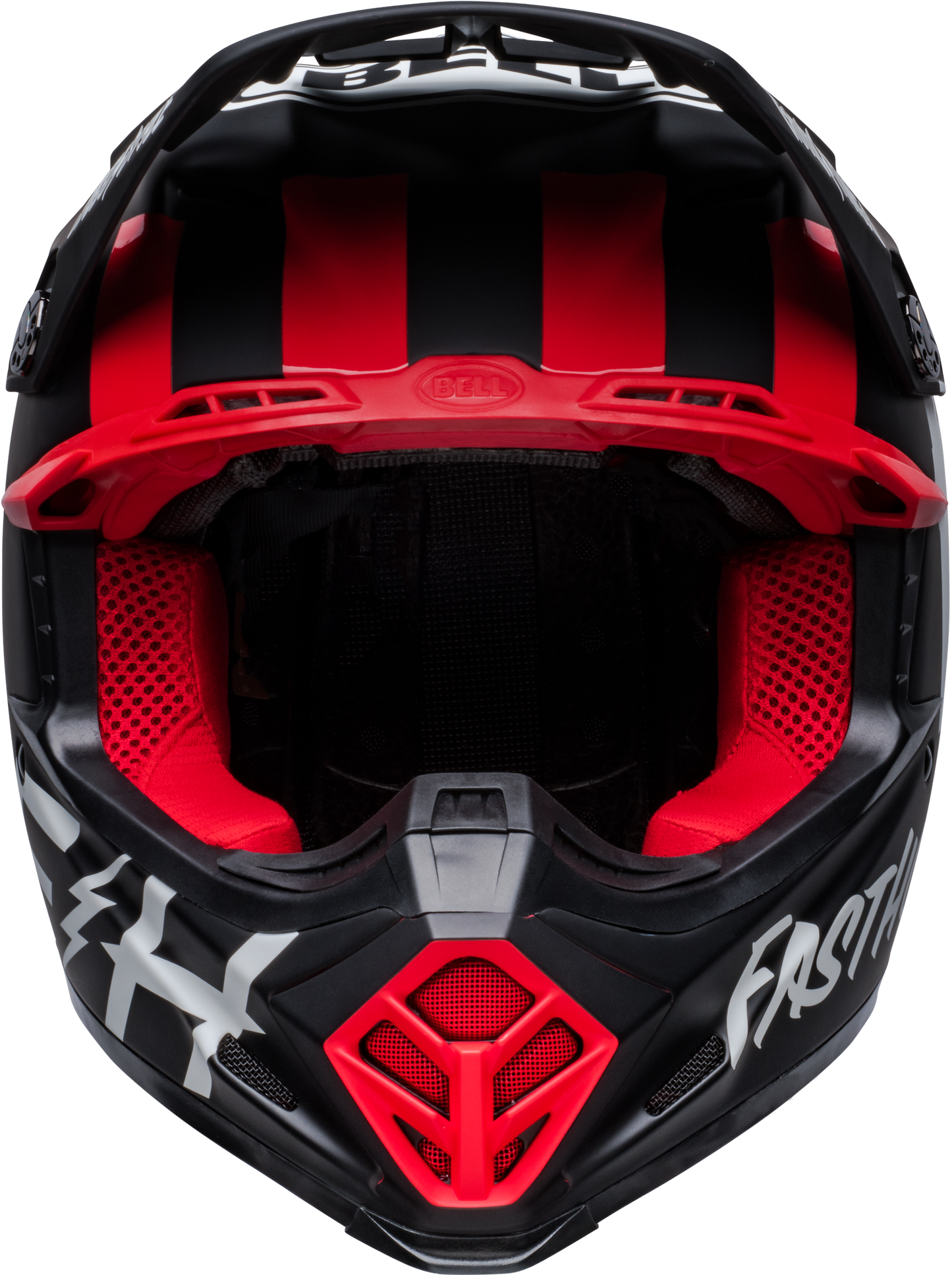 BELL MOTO-9S FLEX FASTHOUSE TRIBE MATTE/GLOSS BLACK/WHITE HELMET