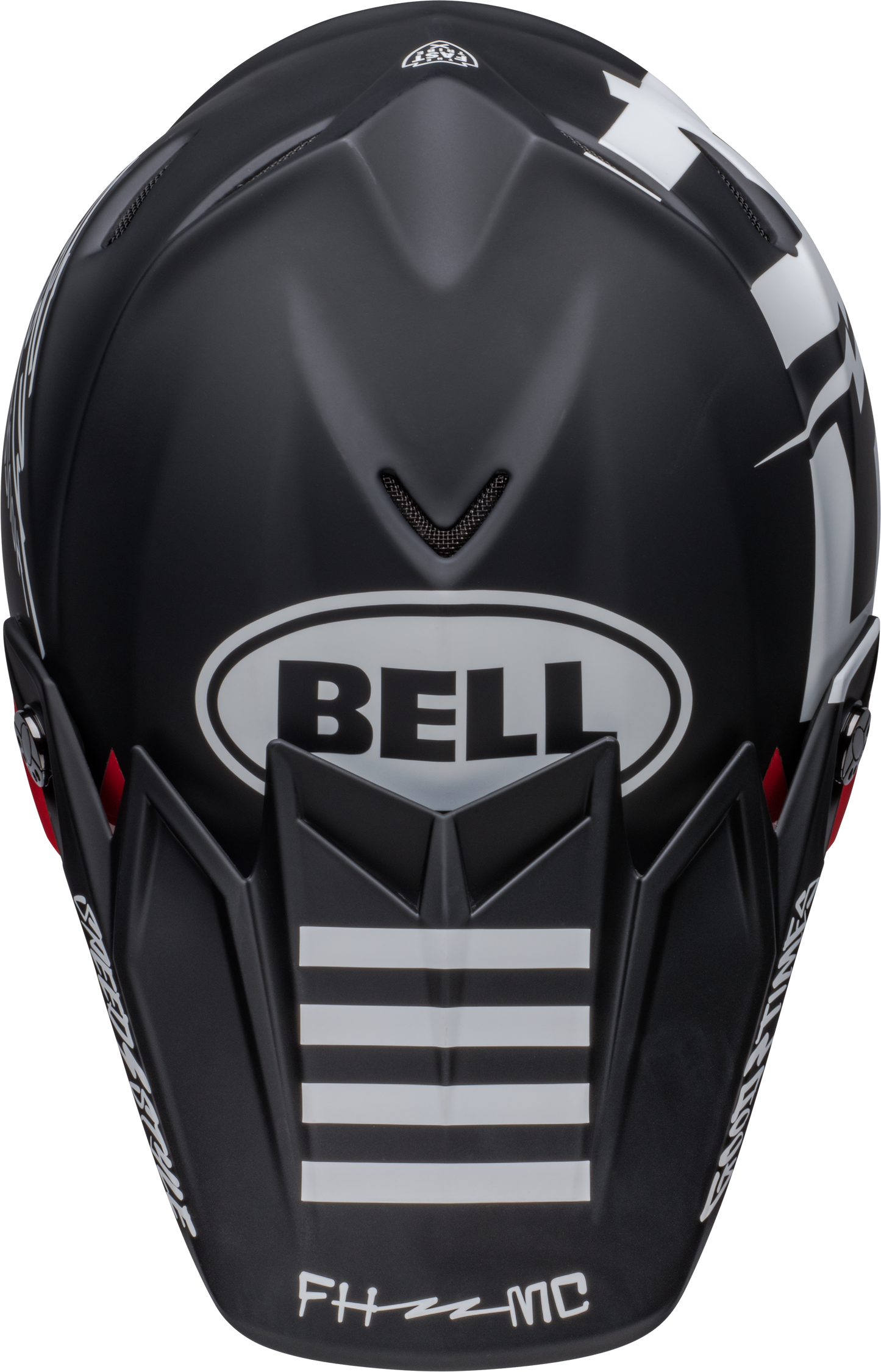 BELL MOTO-9S FLEX FASTHOUSE TRIBE MATTE/GLOSS BLACK/WHITE HELMET