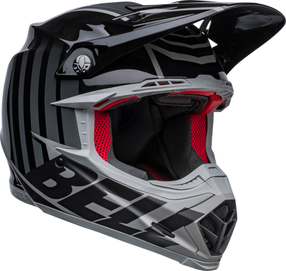 BELL 2024 MOTO-9S FLEX SPRINT MATTE/GLOSS BLACK/GREY HELMET