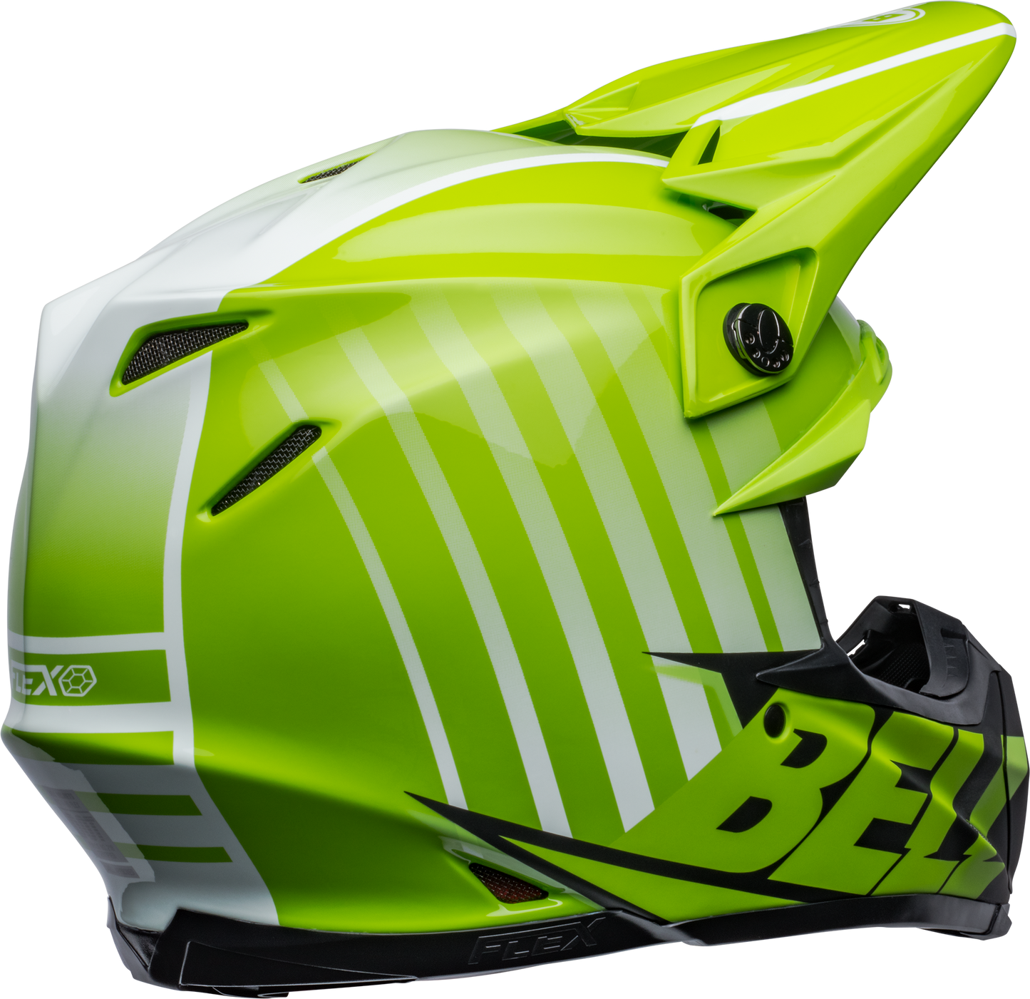 BELL MOTO-9S FLEX SPRINT MATTE/GLOSS GREEN/BLACK HELMET