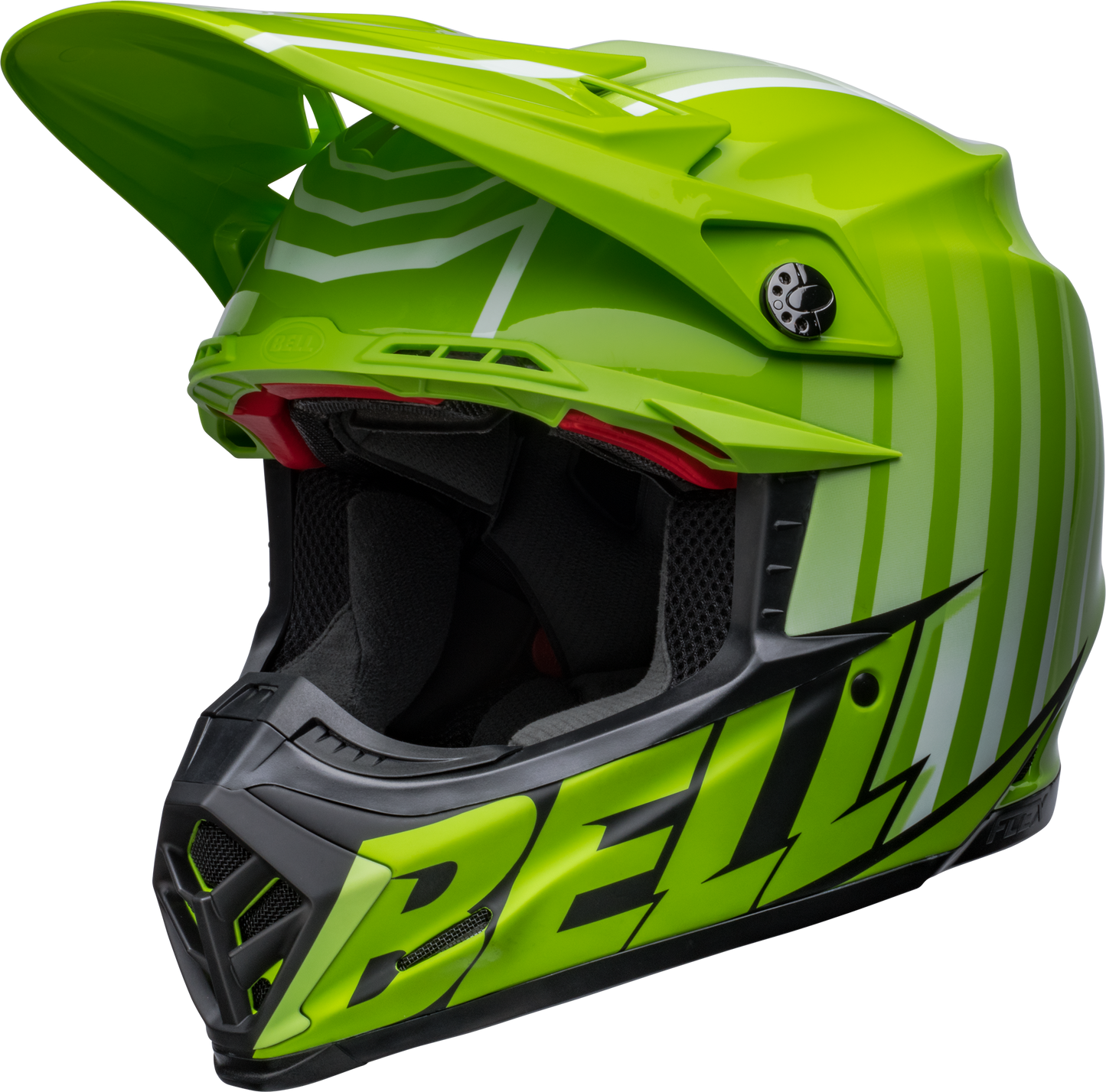 BELL MOTO-9S FLEX SPRINT MATTE/GLOSS GREEN/BLACK HELMET