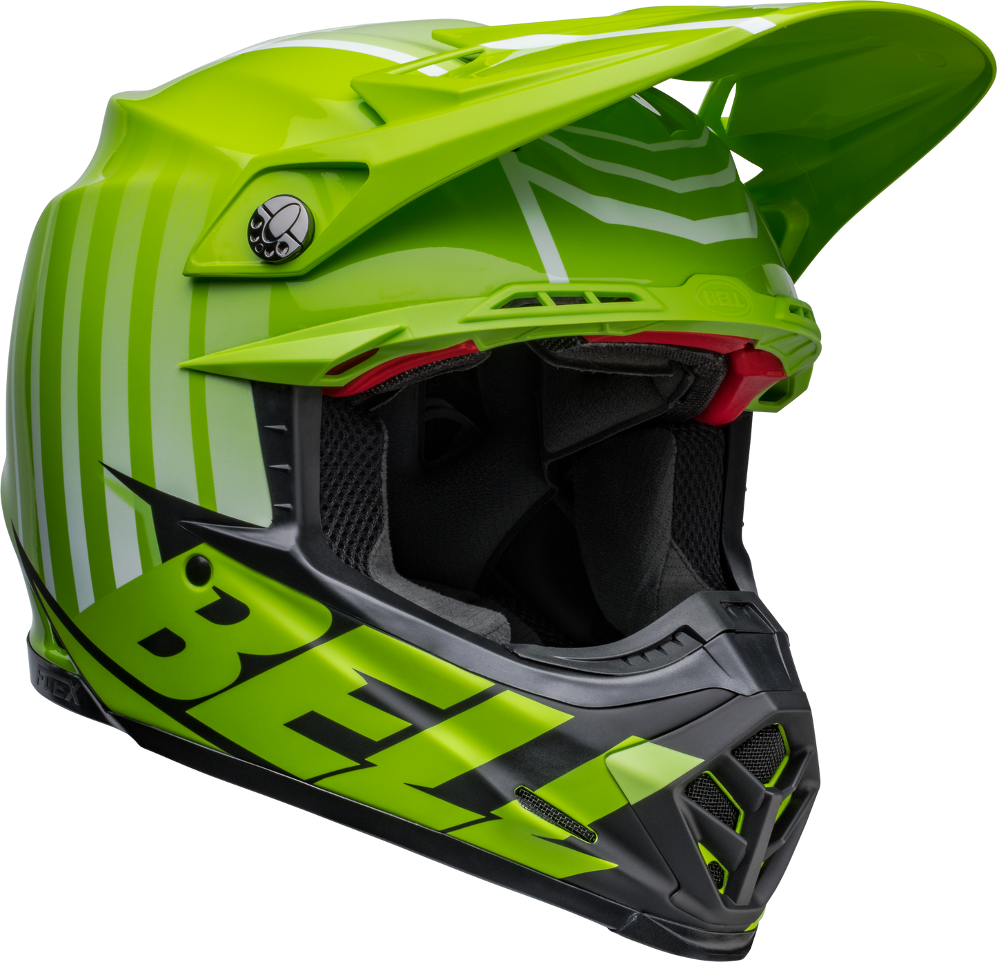 BELL MOTO-9S FLEX SPRINT MATTE/GLOSS GREEN/BLACK HELMET