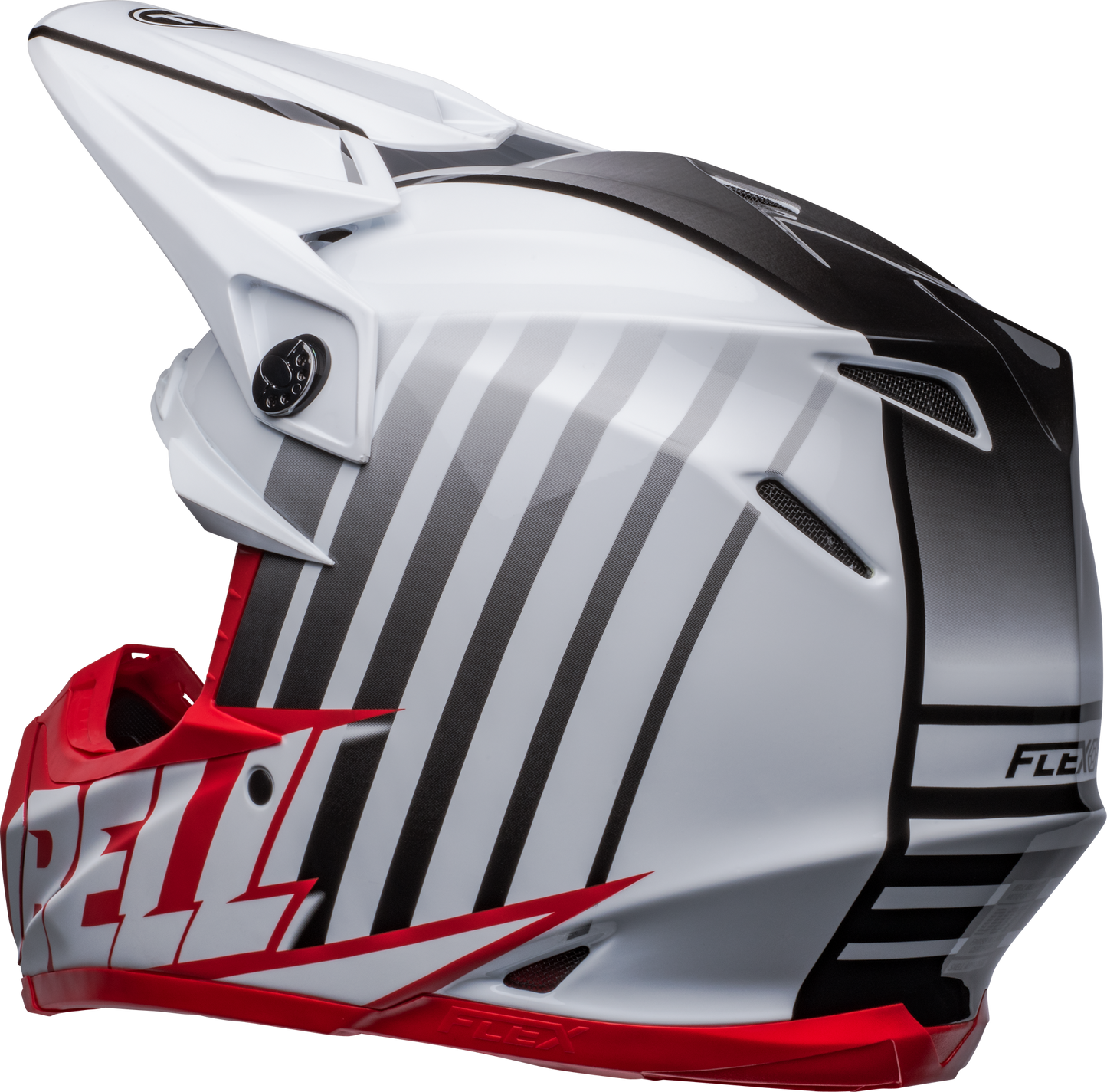 BELL 2024 MOTO-9S FLEX SPRINT MATTE/GLOSS WHITE/RED HELMET