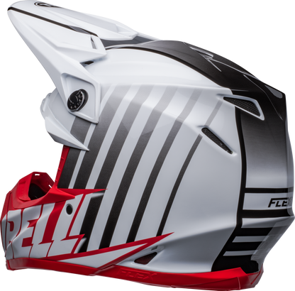 BELL 2024 MOTO-9S FLEX SPRINT MATTE/GLOSS WHITE/RED HELMET