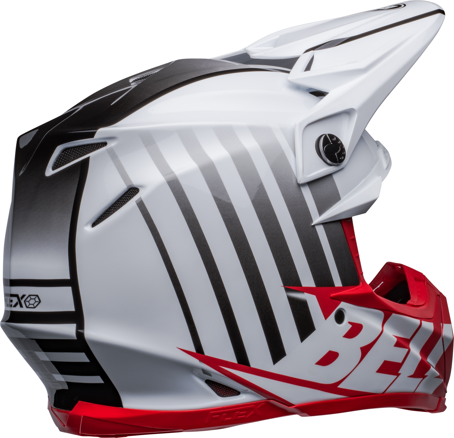 BELL 2024 MOTO-9S FLEX SPRINT MATTE/GLOSS WHITE/RED HELMET