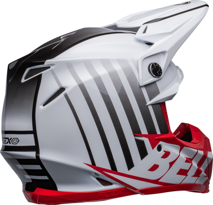 BELL 2024 MOTO-9S FLEX SPRINT MATTE/GLOSS WHITE/RED HELMET