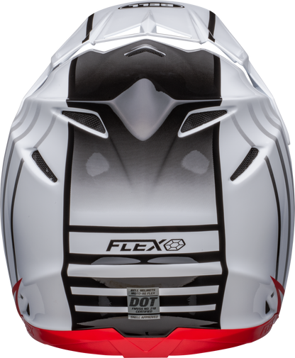 BELL 2024 MOTO-9S FLEX SPRINT MATTE/GLOSS WHITE/RED HELMET