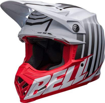 BELL 2024 MOTO-9S FLEX SPRINT MATTE/GLOSS WHITE/RED HELMET