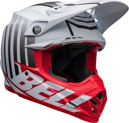 BELL 2024 MOTO-9S FLEX SPRINT MATTE/GLOSS WHITE/RED HELMET