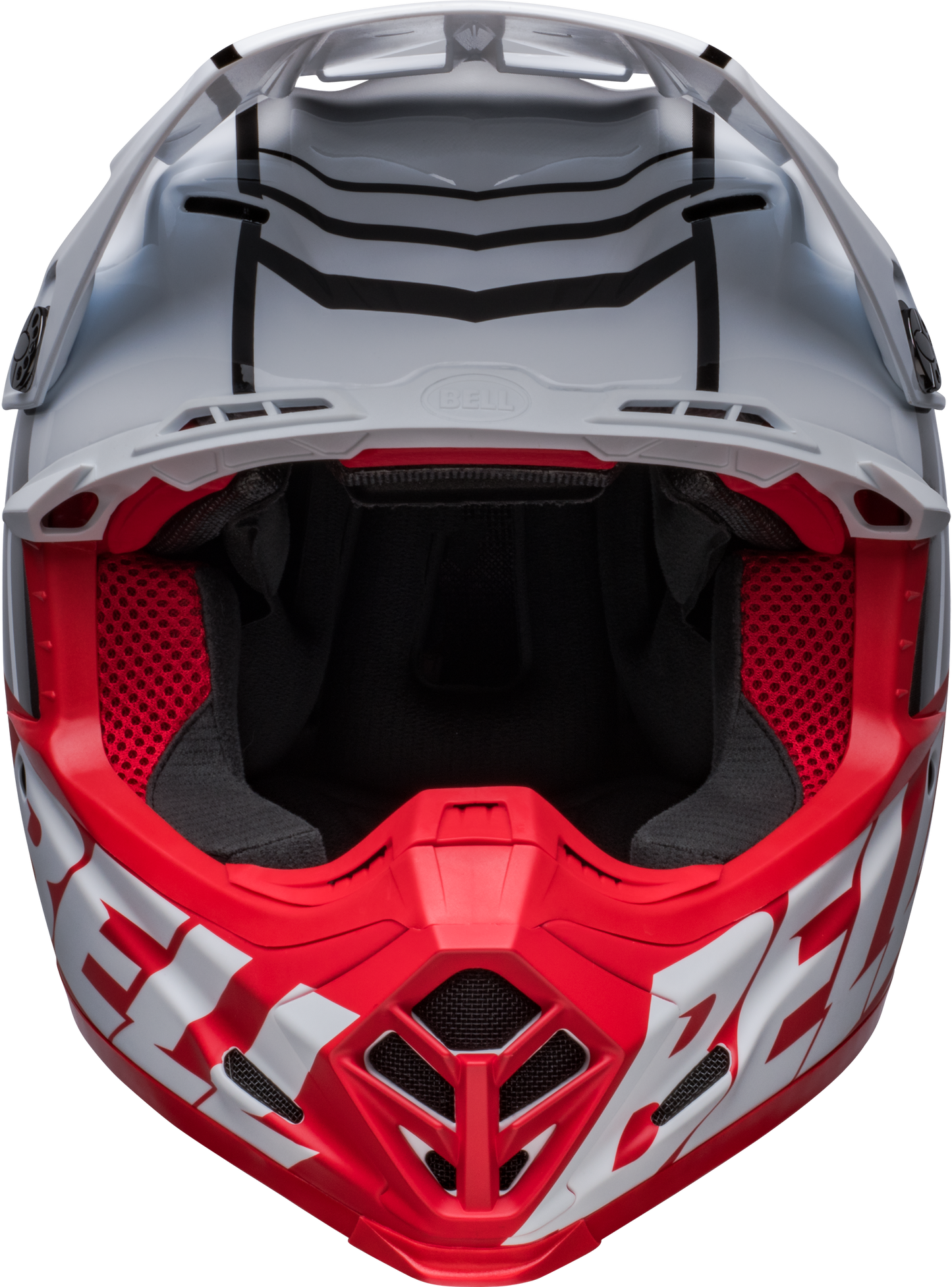 BELL 2024 MOTO-9S FLEX SPRINT MATTE/GLOSS WHITE/RED HELMET