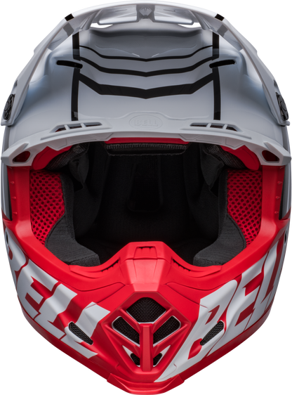 BELL 2024 MOTO-9S FLEX SPRINT MATTE/GLOSS WHITE/RED HELMET