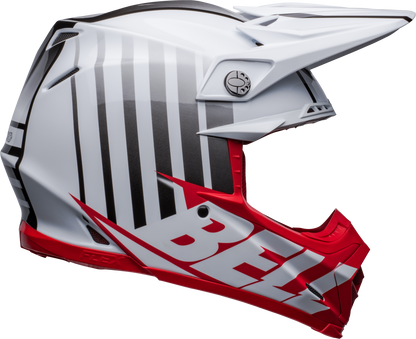 BELL 2024 MOTO-9S FLEX SPRINT MATTE/GLOSS WHITE/RED HELMET