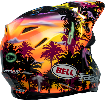 BELL 2024 MOTO-9S FLEX TAGGER TROPICAL FEVER YELLOW/ORANGE HELMET