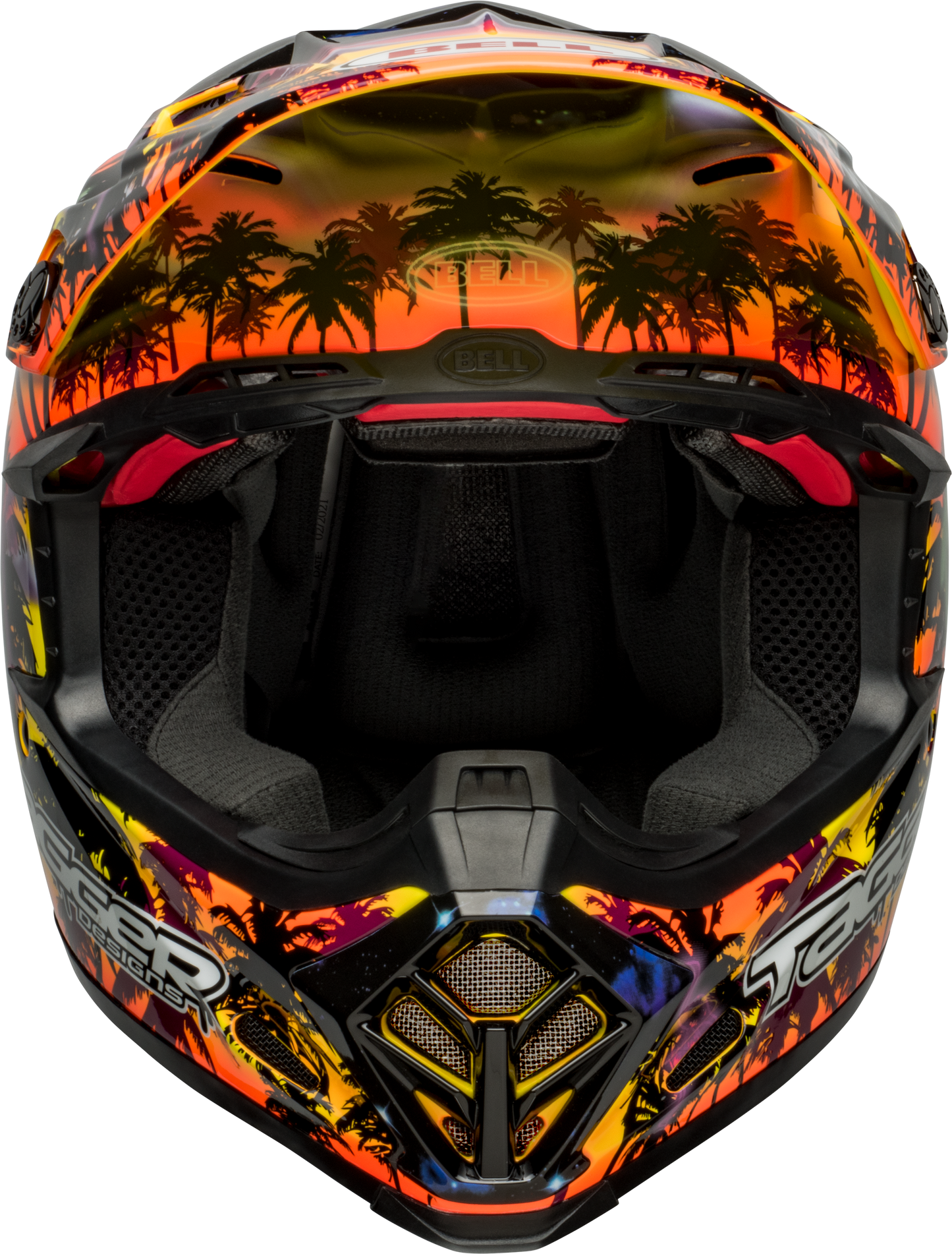 BELL 2024 MOTO-9S FLEX TAGGER TROPICAL FEVER YELLOW/ORANGE HELMET