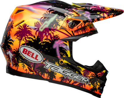 BELL 2024 MOTO-9S FLEX TAGGER TROPICAL FEVER YELLOW/ORANGE HELMET