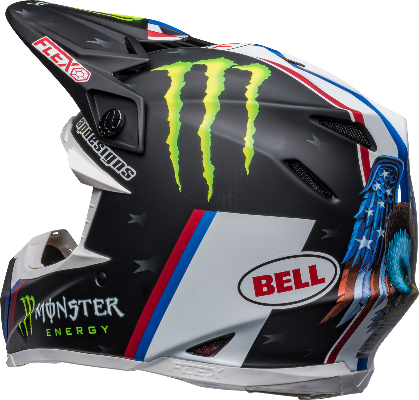 BELL 2024 MOTO-9S FLEX TOMAC REP 22 MATTE BLACK/WHITE HELMET