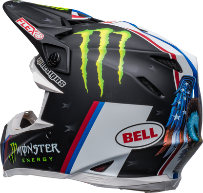 BELL 2024 MOTO-9S FLEX TOMAC REP 22 MATTE BLACK/WHITE HELMET