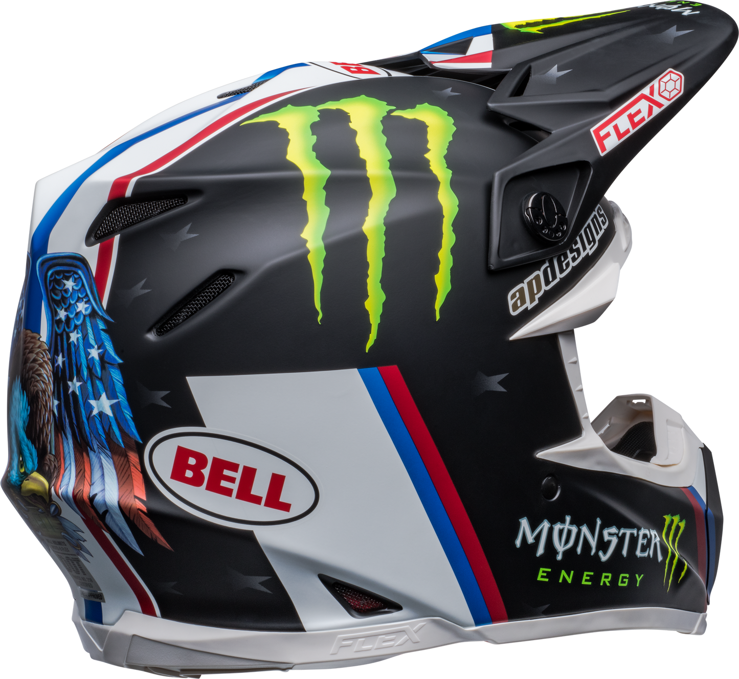 BELL 2024 MOTO-9S FLEX TOMAC REP 22 MATTE BLACK/WHITE HELMET