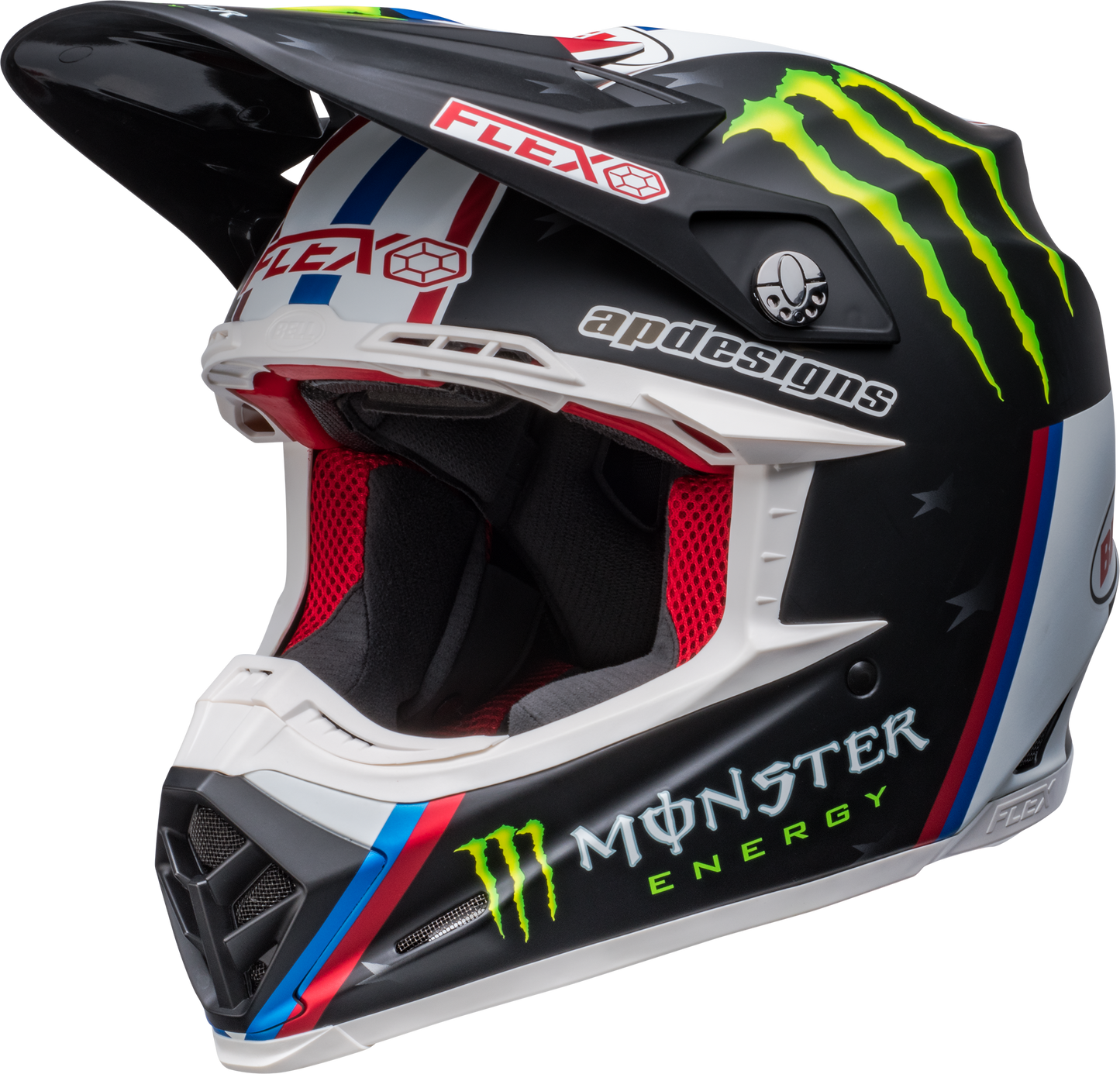 BELL 2024 MOTO-9S FLEX TOMAC REP 22 MATTE BLACK/WHITE HELMET