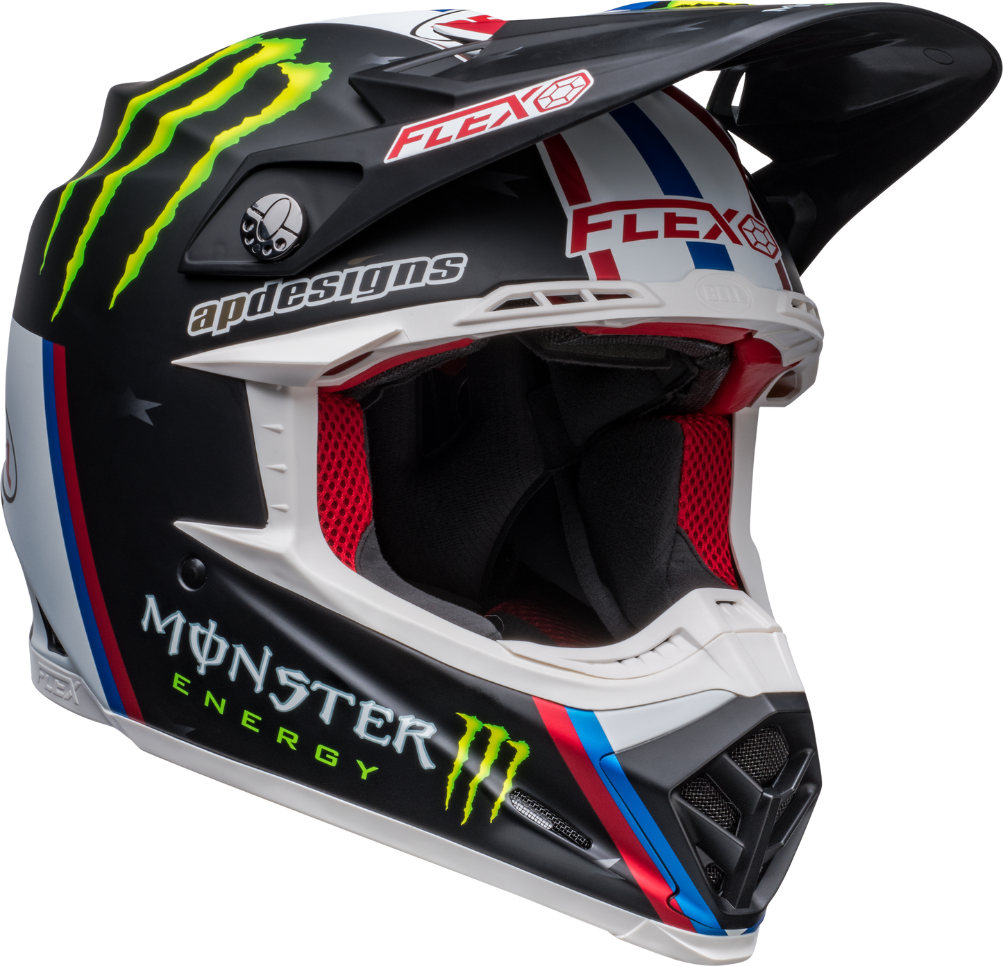 BELL 2024 MOTO-9S FLEX TOMAC REP 22 MATTE BLACK/WHITE HELMET