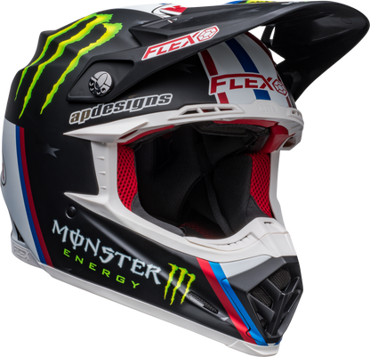 BELL 2024 MOTO-9S FLEX TOMAC REP 22 MATTE BLACK/WHITE HELMET