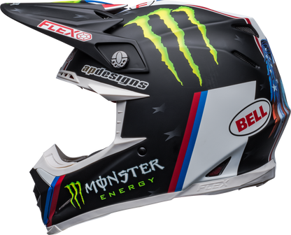 BELL 2024 MOTO-9S FLEX TOMAC REP 22 MATTE BLACK/WHITE HELMET