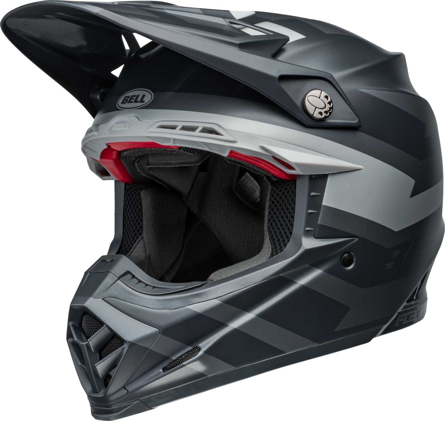 BELL 2024 MOTO-9S FLEX BANSHEE SATIN BLACK/SILVER HELMET