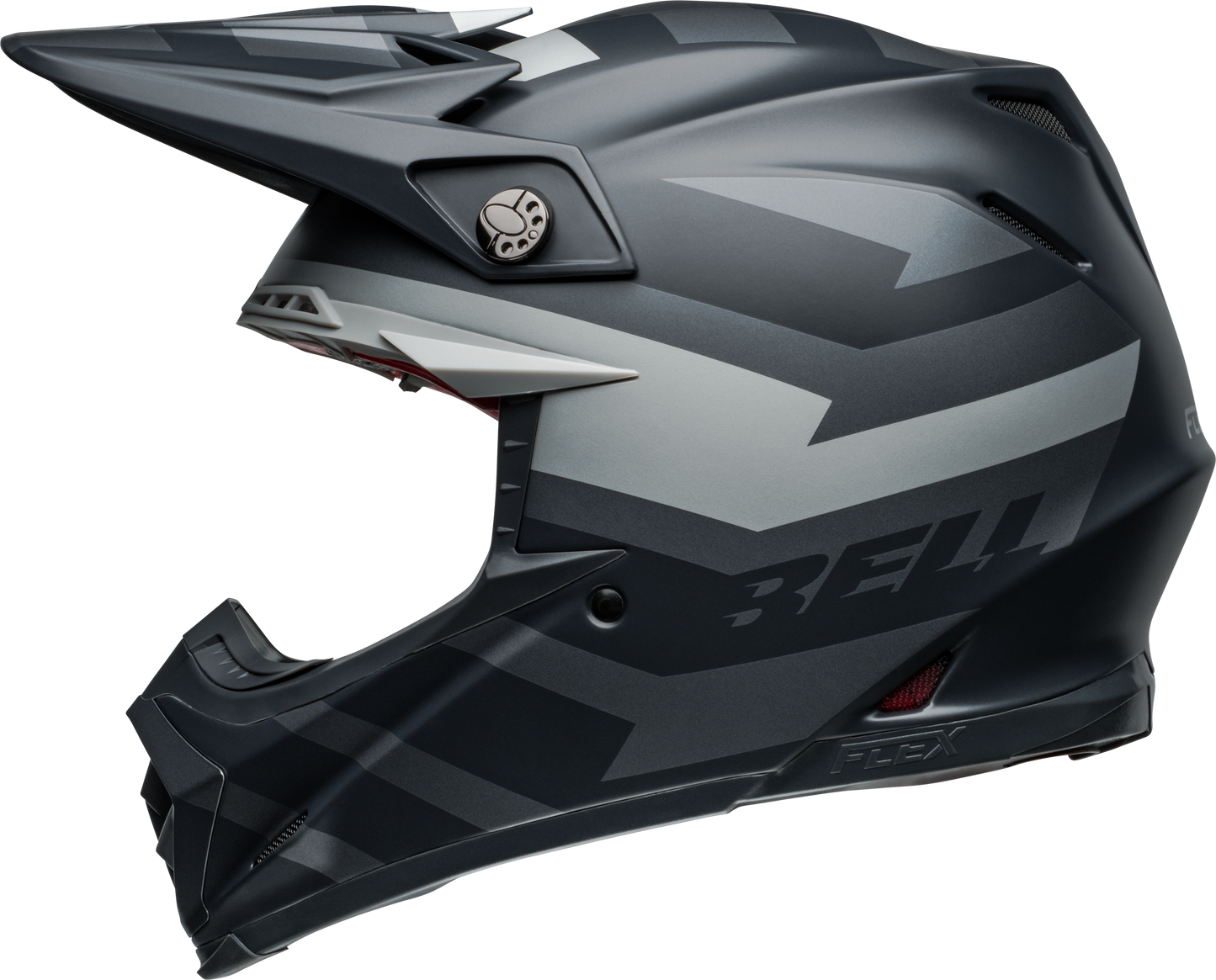 BELL 2024 MOTO-9S FLEX BANSHEE SATIN BLACK/SILVER HELMET