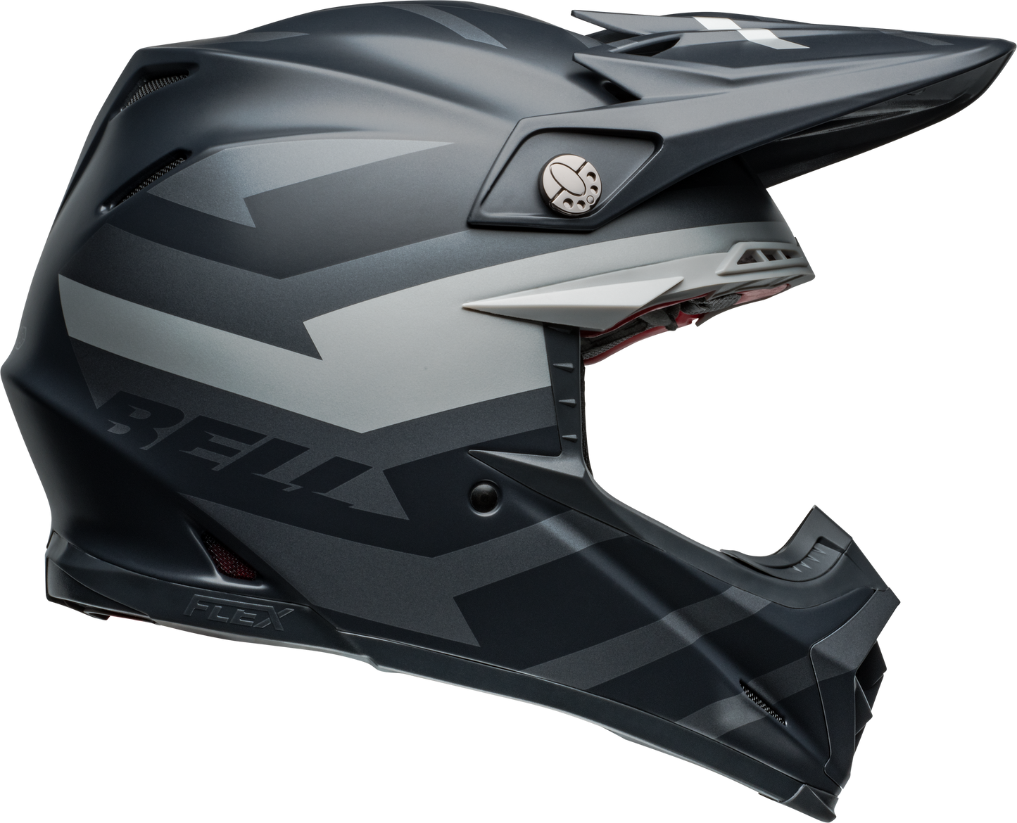 BELL 2024 MOTO-9S FLEX BANSHEE SATIN BLACK/SILVER HELMET