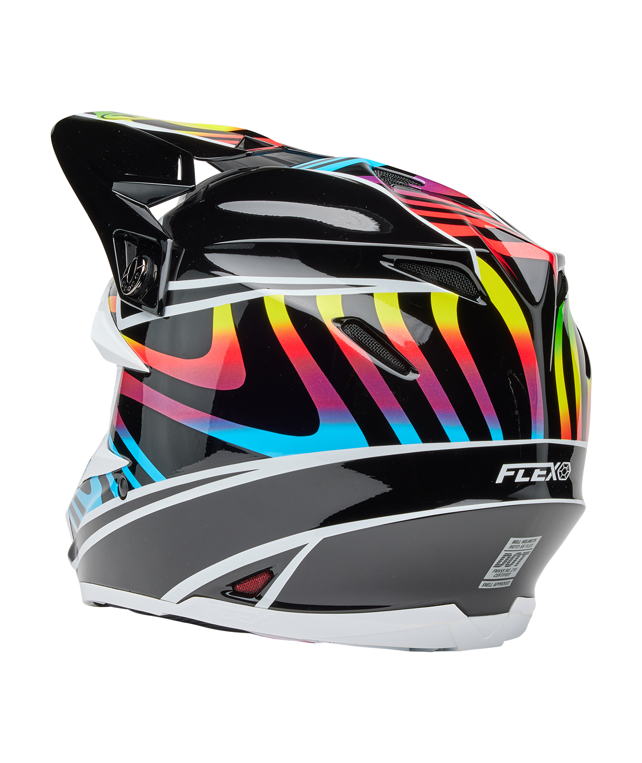 BELL 2025 MOTO-9S FLEX DRIFT BLACK/MULTICOLOUR HELMET