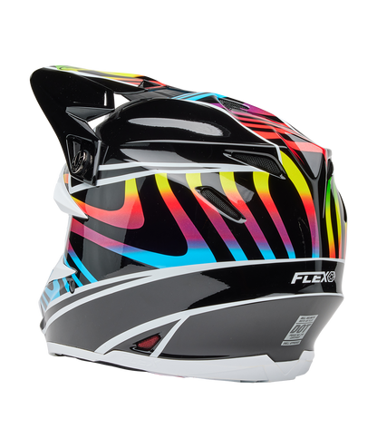 BELL 2025 MOTO-9S FLEX DRIFT BLACK/MULTICOLOUR HELMET