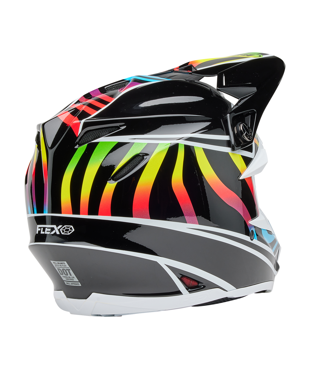 BELL 2025 MOTO-9S FLEX DRIFT BLACK/MULTICOLOUR HELMET