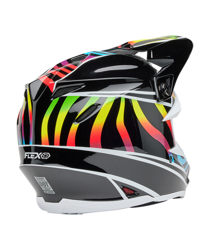 BELL 2025 MOTO-9S FLEX DRIFT BLACK/MULTICOLOUR HELMET