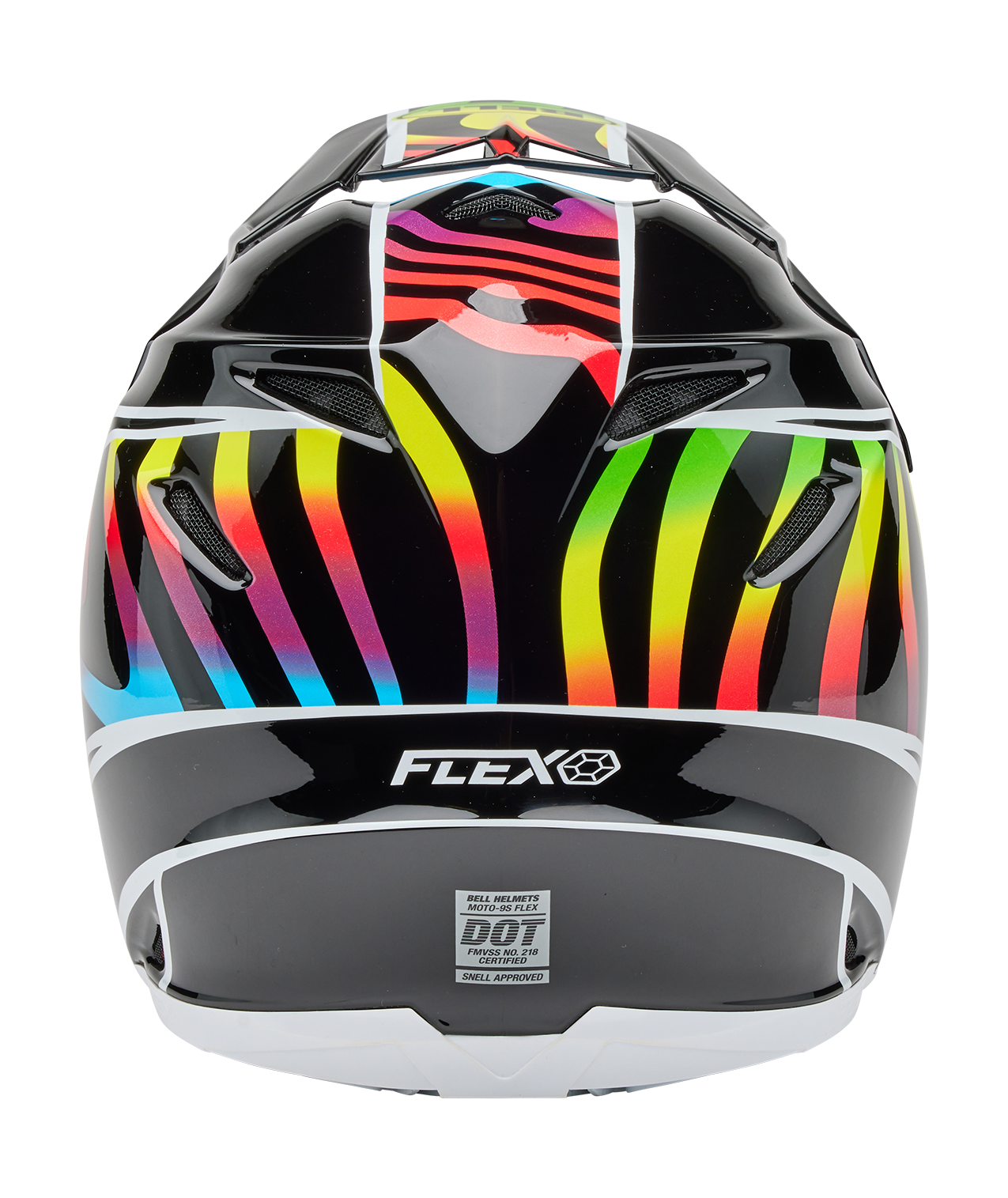 BELL 2025 MOTO-9S FLEX DRIFT BLACK/MULTICOLOUR HELMET