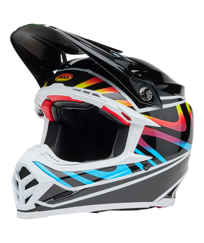 BELL 2025 MOTO-9S FLEX DRIFT BLACK/MULTICOLOUR HELMET