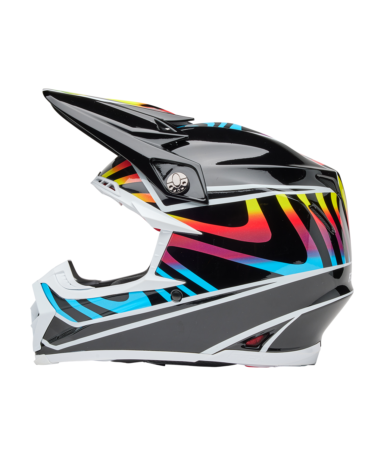 BELL 2025 MOTO-9S FLEX DRIFT BLACK/MULTICOLOUR HELMET