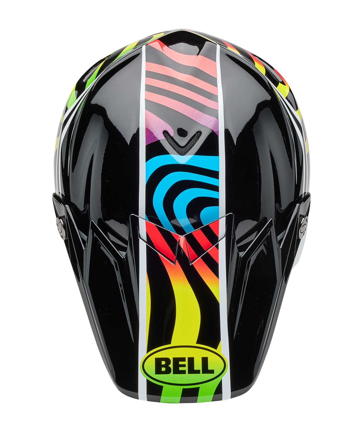 BELL 2025 MOTO-9S FLEX DRIFT BLACK/MULTICOLOUR HELMET