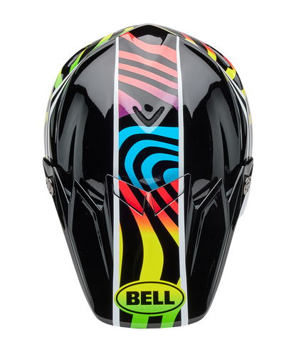 BELL 2025 MOTO-9S FLEX DRIFT BLACK/MULTICOLOUR HELMET